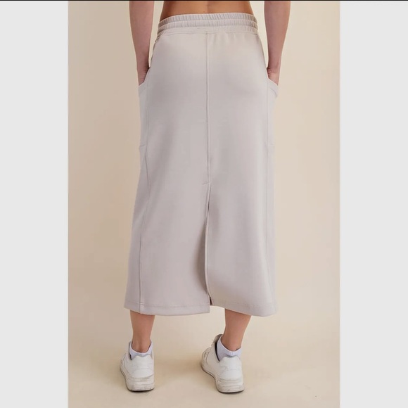 Rae Mode - Flash Sale Mocha cream modal scuba long skirt sm med or lg - Picture 3 of 4